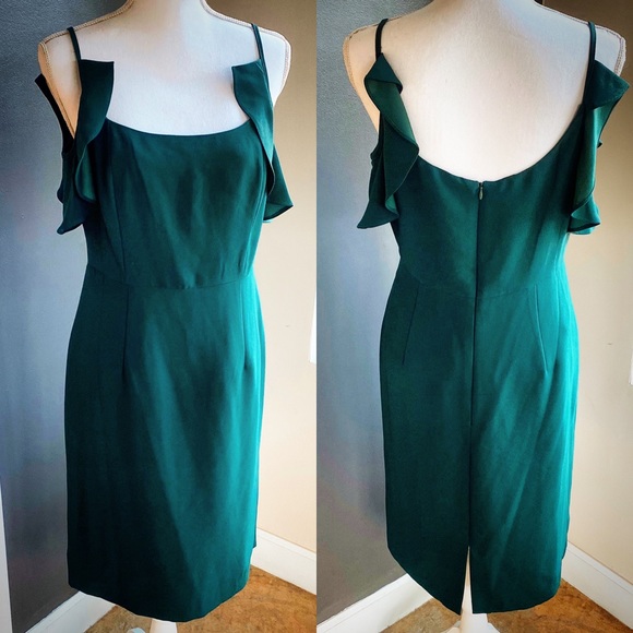Nanette Lepore Ruffle Trim Dress in Evergreen - Picture 3 of 13